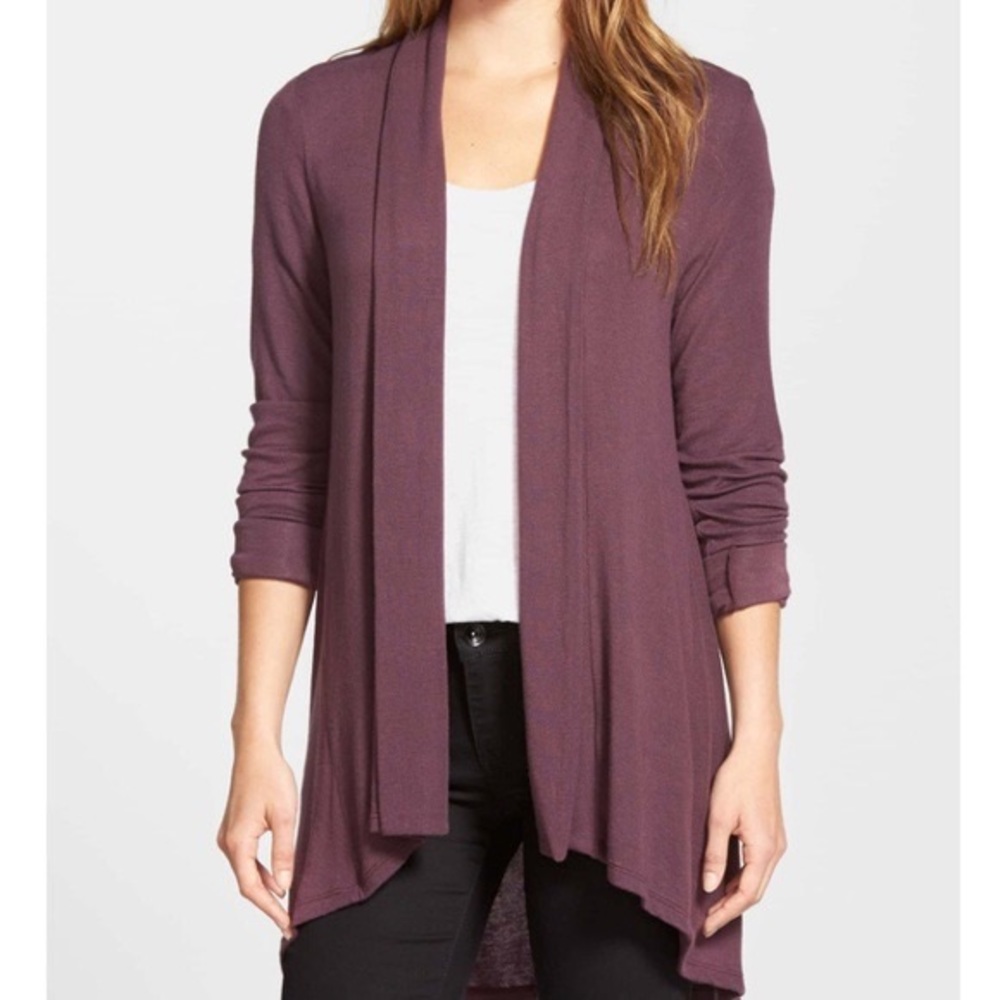 Bobeau | soft purple cardigan